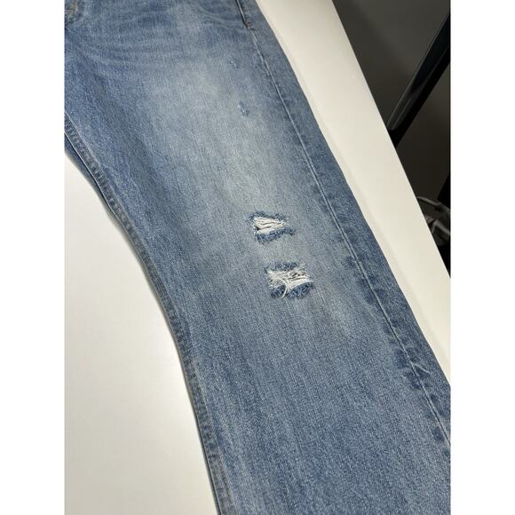 Levi’s 505 Orange Tab Jeans Men’s 32x27 Straight Leg Y2K Blue Denim Classic Fit - Picture 6 of 16